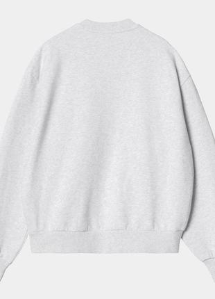 Женский свитшот carhartt wip women's w' heart patchsweat ash heather2 фото