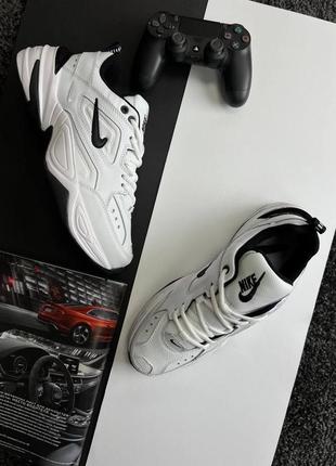 Nike m2k tekno all white black m7 фото