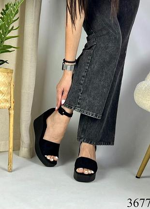 Босоножки экозамш туречки