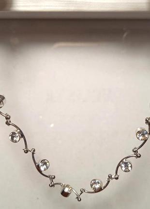 Браслет тонкий з камінцями