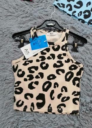 Майка топ блуза топік леопардовий принт лео різні кольори розмір універсальний4 фото