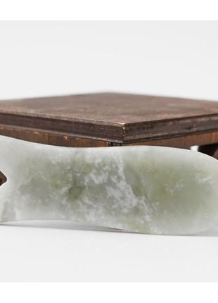 Масажер нефритовий гуа ша "риба"2 фото