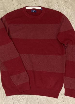 Бордовый свитер gant большого размера