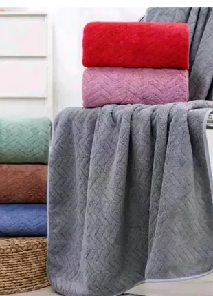 Рушник лицевий мікрофібра хвилі,розмір 50х90 см