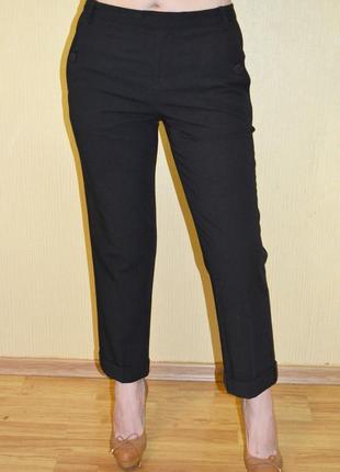 Черные классические брюки, капри размер xs – s2 фото