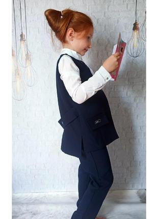 Школьный костюм жилетка+брюки4 фото