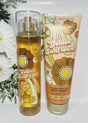 Набор мист + крем для тела golden sunflower от bath and body works