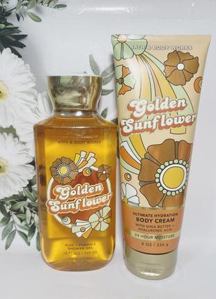 Набор гель+крем golden sunflower от bath and body works