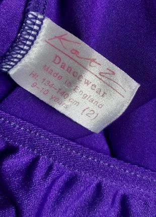 Лосины под пятку katz dancewear англия балетные фиолетовые на 9-10 лет (134-140 см)5 фото
