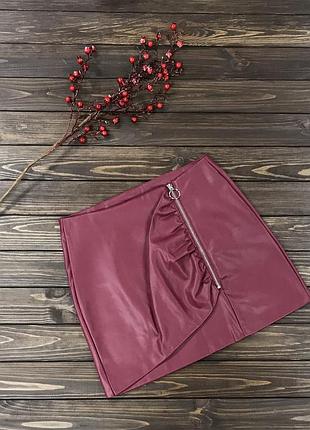 Юбка женская под кожу эко кожа м