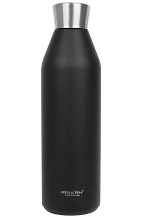 Термос-пляшка pinkah pj-3569 600 мл, чорна