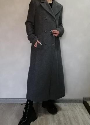 Пальто двубортное шерстяное, от бренда hennes5 фото