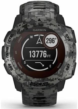 Спортивные часы garmin instinct solar graphite camo4 фото