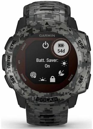 Спортивные часы garmin instinct solar graphite camo3 фото