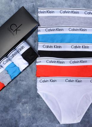 Трусики сліпи calvin klein в подарунковій коробці, набір 5 штук преміум якість4 фото