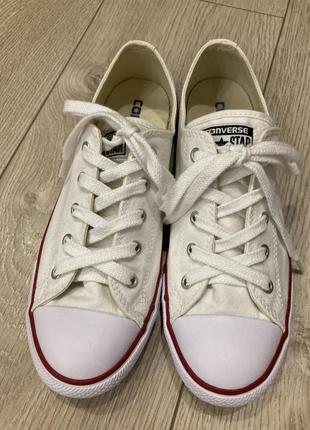 Белые короткие кеды конверсы converse2 фото