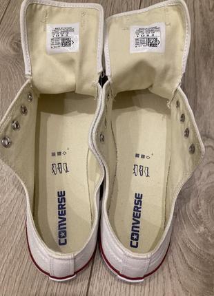 Белые короткие кеды конверсы converse6 фото