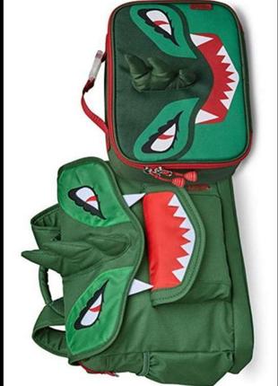 Тм bixbee, Ausa набор рюкзак и сумка ланч бокс для 1-4 классов дыно динозавр крутой3 фото