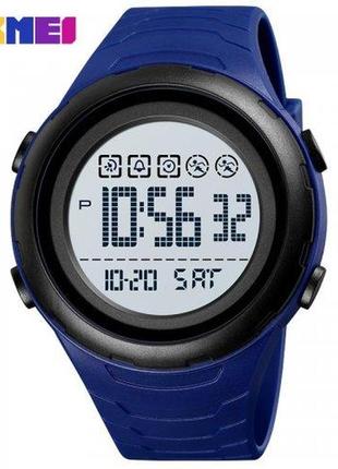 Спортивные мужские часы skmei 1674buwt blue-white водостойкие наручные кварцевые
