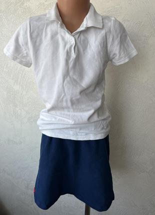 Школьная синяя юбка, брюки, школьные блузки и рубашки 134-140 рост1 фото