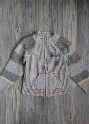Кофта теплая на молнии 4-5 лет джемпер пуловер свитер3 фото
