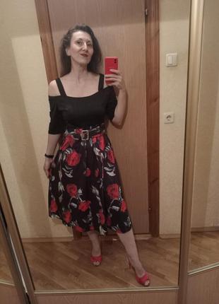 Платье в цветочный принт