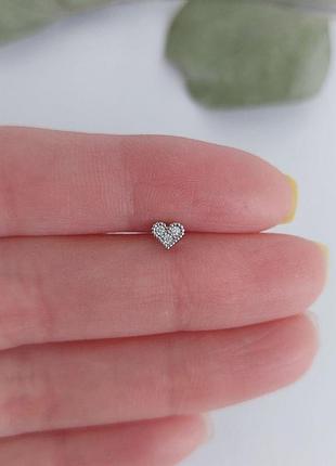 Серьга штанга для пирсинга уха, хеликса dekolie mk1197-8 серебряный