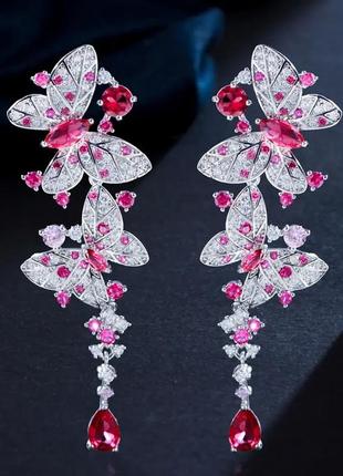 Сережки з цирконами