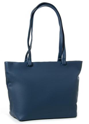 Женская кожаная  большая сумка шопер alex rai 8922-9 blue