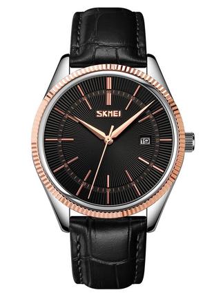 Спортивные мужские часы skmei 9298trgbk rose-gold black водостойкие наручные кварцевые