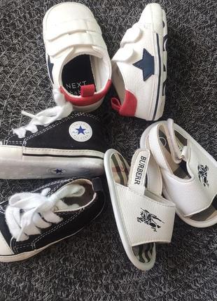 Детские кеды и босоножки converse next burberry