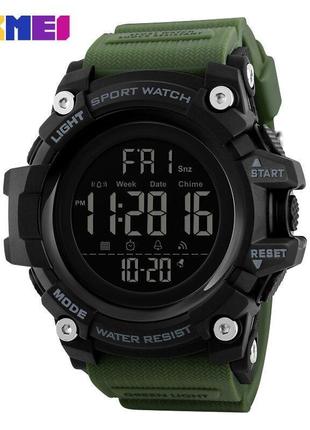Спортивные мужские часы skmei 1384 black-military wrisband водостойкие наручные кварцевые
