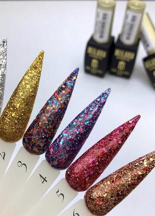 Гель лак galaxy glitter milano