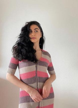 Довге стильне плаття # гарна полоска#італійський шик#zara knit