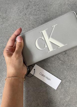 Новый серый кошелек calvin klein4 фото