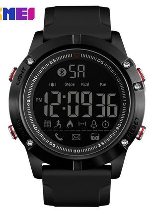 Спортивные мужские часы skmei 1425bk black bluetooth водостойкие наручные кварцевые