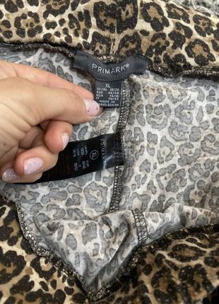 Трикотажные брюки с карманами у леопардовый принт большого размера батал primark, xxxl 54-56р3 фото