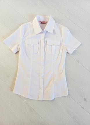 Школьная блуза блузка рубашка белая