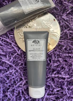 Отшелушивающая маска с активированным углем origins clear improvement active charcoal mask5 фото