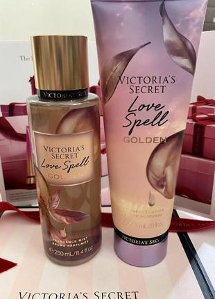 Набор victoria’s secret love spell golden мист спрей лосьон