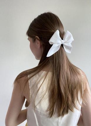 Бантики, банты льняные белые