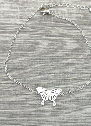 Жіночий браслет "метелик у стилі apm monako" медична сталь - солідний подарунок дівчині в оксамитовому футлярі4 фото