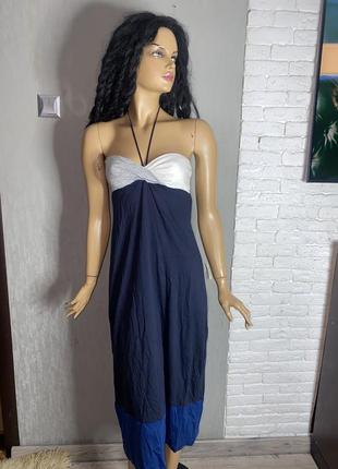 Трикотажное сарафан платье с обнаженными плечами lacoste, m1 фото