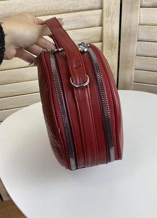 Сумка женская круглая маленькая, мини сумочка для девушки розовый9 фото