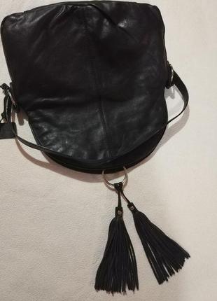 Фирменная стильная качественная натуральная кожаная вместительная сумка.8 фото