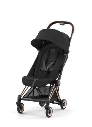 Прогулянкова коляска cybex coya - rosegold (рама), sepia black