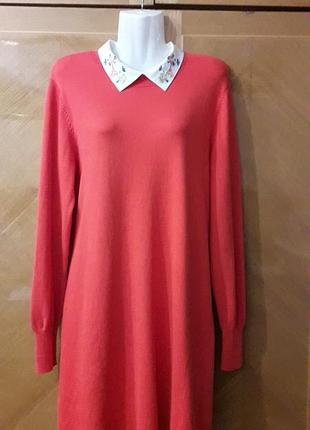 Віскоза +бавовна сукня з вишивкою на комірі р. м від oasis