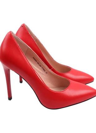 Туфлі жіночі erisses червоні натуральна шкіра, 34