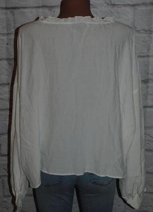 Блуза из плотного шифона с объемными рукавами "topshop"2 фото