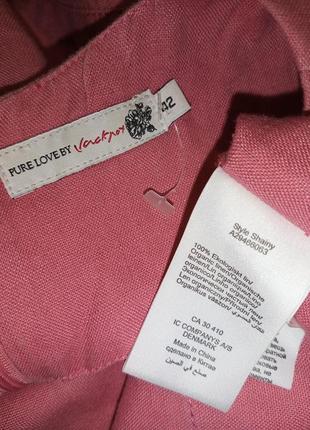 Льняное-100% лён,женственное,розовое платье,большого размера,бохо,lackpox10 фото
